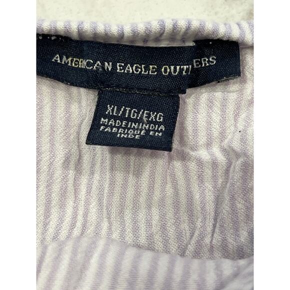 American Eagle Outfitters Women’s Striped Asymmetrical Ruffled Tank Top Size XL - Picture 3 of 3